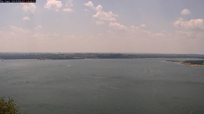 Lake Travis webcam, August 16, 2015 1:50 PM CT