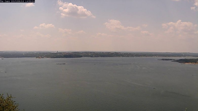 Lake Travis webcam, August 16, 2015 1:55 PM CT