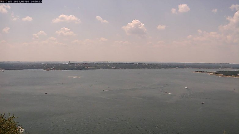 Lake Travis webcam, August 16, 2015 2:05 PM CT