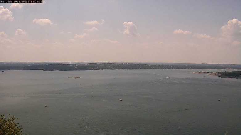 Lake Travis webcam, August 16, 2015 2:15 PM CT