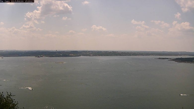 Lake Travis webcam, August 16, 2015 2:30 PM CT