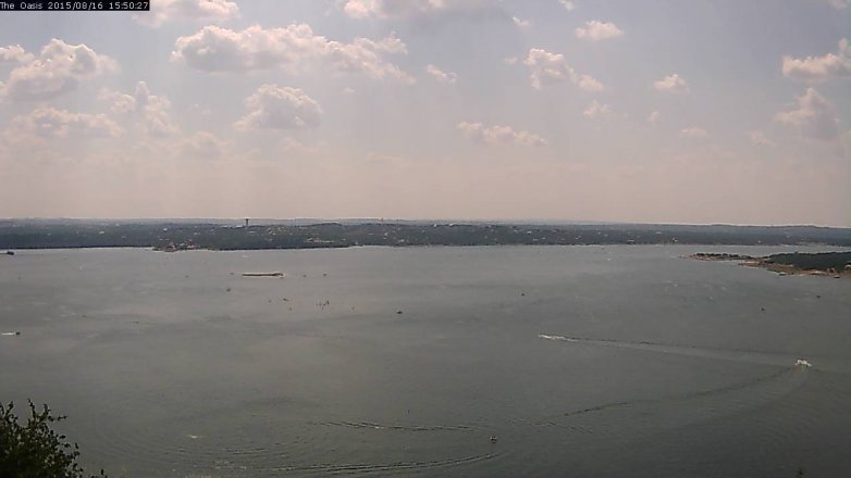 Lake Travis webcam, August 16, 2015 2:55 PM CT
