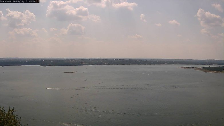 Lake Travis webcam, August 16, 2015 3:00 PM CT