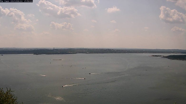 Lake Travis webcam, August 16, 2015 3:05 PM CT