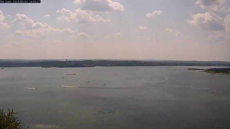 Lake Travis webcam, August 16, 2015 3:10 PM CT