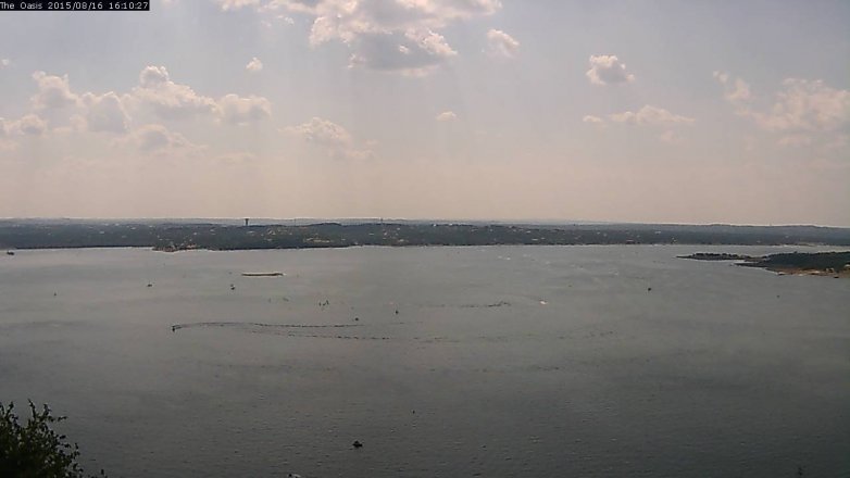 Lake Travis webcam, August 16, 2015 3:15 PM CT