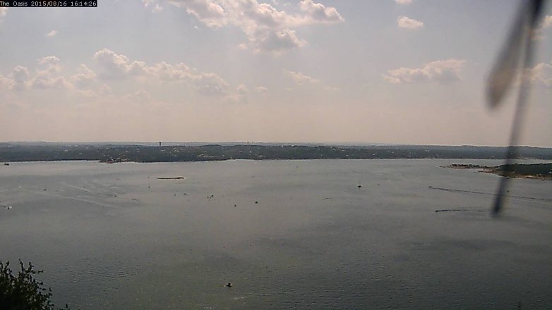 Lake Travis webcam, August 16, 2015 3:20 PM CT