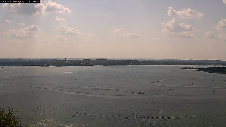 Lake Travis webcam, August 16, 2015 3:30 PM CT