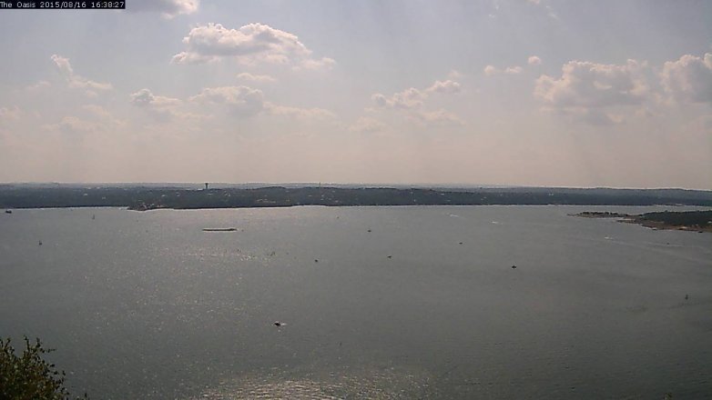 Lake Travis webcam, August 16, 2015 3:45 PM CT