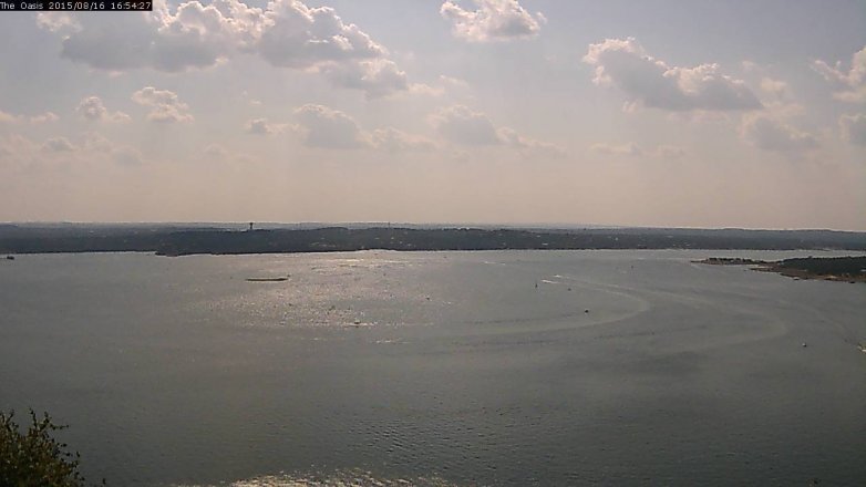 Lake Travis webcam, August 16, 2015 4:00 PM CT