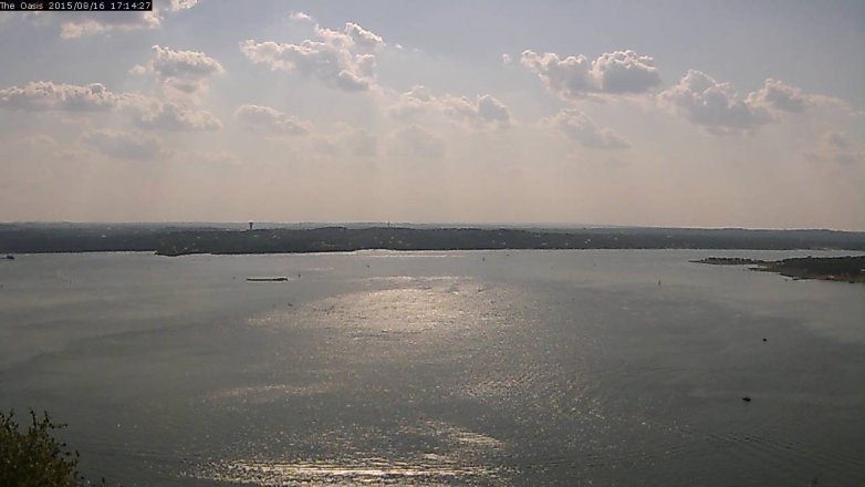 Lake Travis webcam, August 16, 2015 4:20 PM CT
