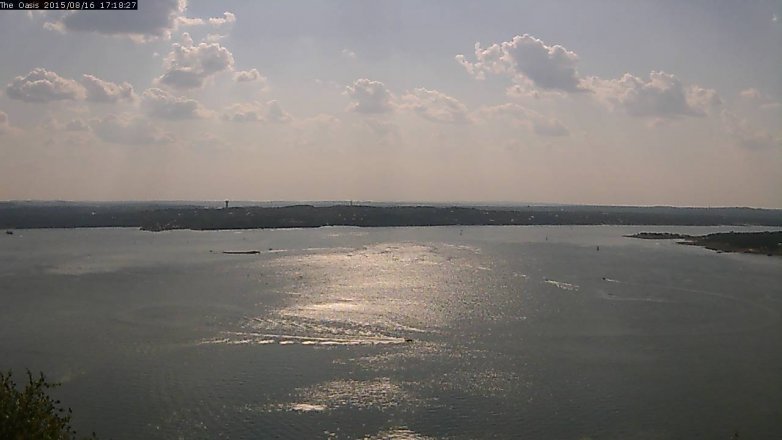 Lake Travis webcam, August 16, 2015 4:25 PM CT