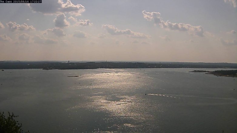 Lake Travis webcam, August 16, 2015 4:30 PM CT