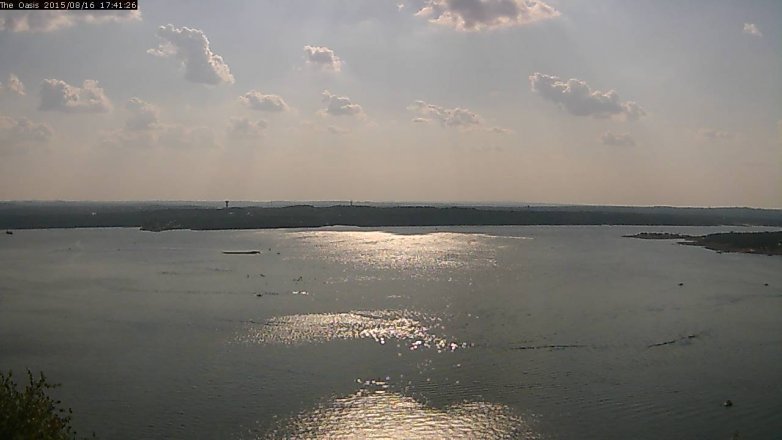 Lake Travis webcam, August 16, 2015 4:50 PM CT