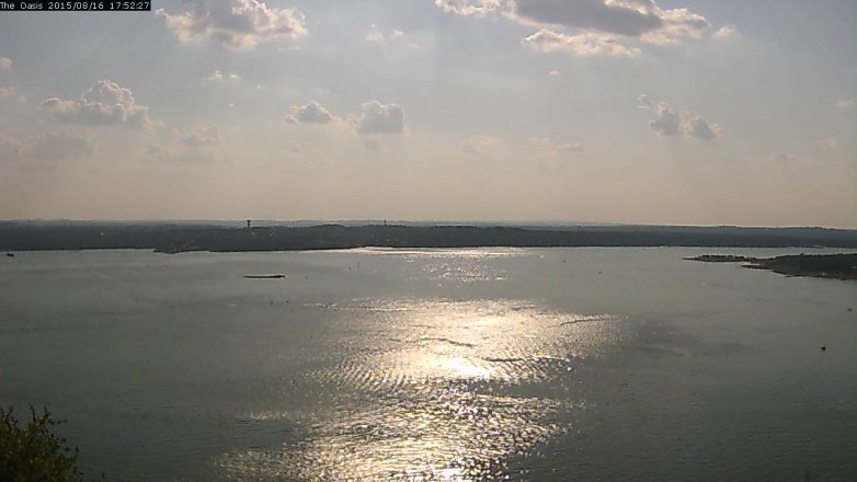 Lake Travis webcam, August 16, 2015 5:00 PM CT
