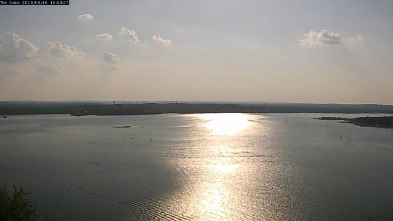 Lake Travis webcam, August 16, 2015 5:15 PM CT
