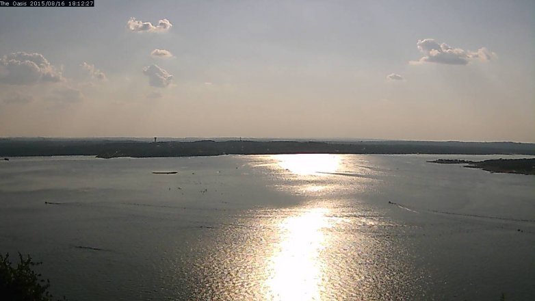 Lake Travis webcam, August 16, 2015 5:20 PM CT