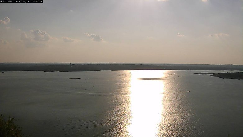 Lake Travis webcam, August 16, 2015 5:35 PM CT