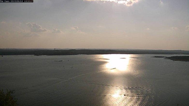 Lake Travis webcam, August 16, 2015 5:40 PM CT