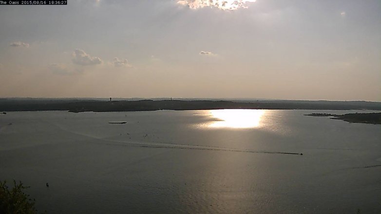 Lake Travis webcam, August 16, 2015 5:45 PM CT