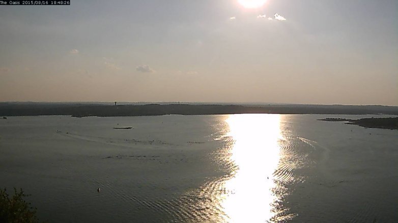 Lake Travis webcam, August 16, 2015 5:55 PM CT