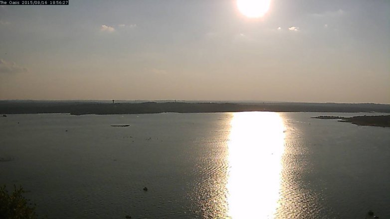 Lake Travis webcam, August 16, 2015 6:00 PM CT