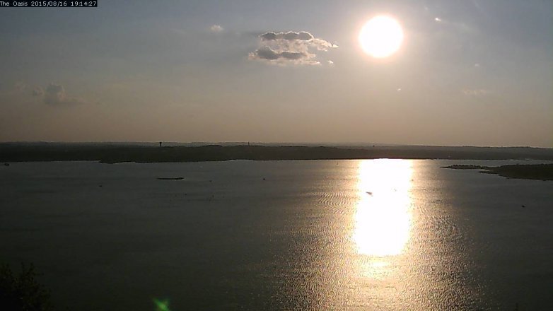 Lake Travis webcam, August 16, 2015 6:20 PM CT