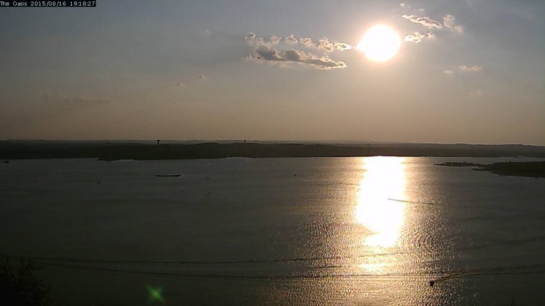 Lake Travis webcam, August 16, 2015 6:25 PM CT