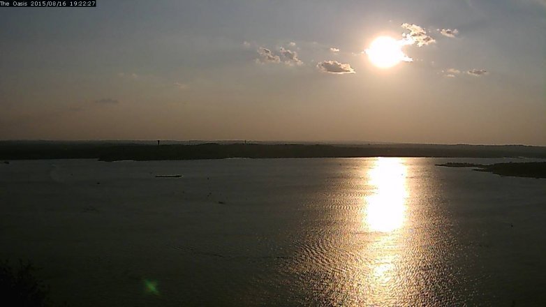 Lake Travis webcam, August 16, 2015 6:30 PM CT