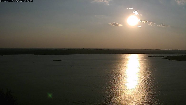 Lake Travis webcam, August 16, 2015 6:35 PM CT