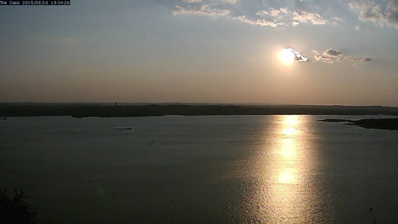 Lake Travis webcam, August 16, 2015 6:40 PM CT