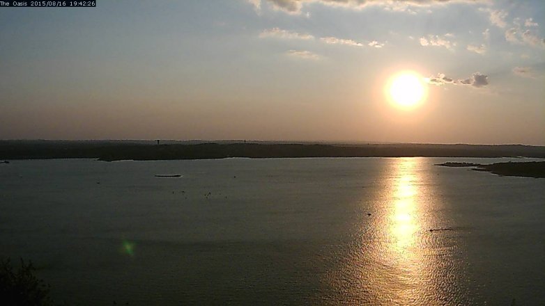 Lake Travis webcam, August 16, 2015 6:50 PM CT