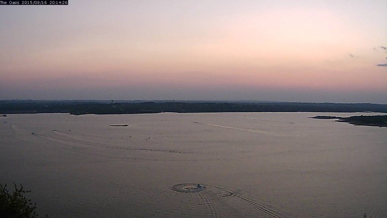 Lake Travis webcam, August 16, 2015 7:20 PM CT