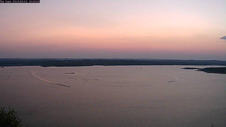 Lake Travis webcam, August 16, 2015 7:25 PM CT