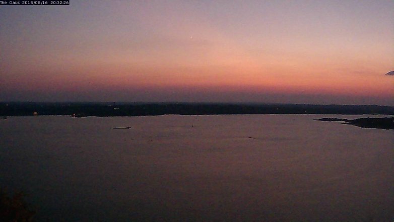 Lake Travis webcam, August 16, 2015 7:40 PM CT