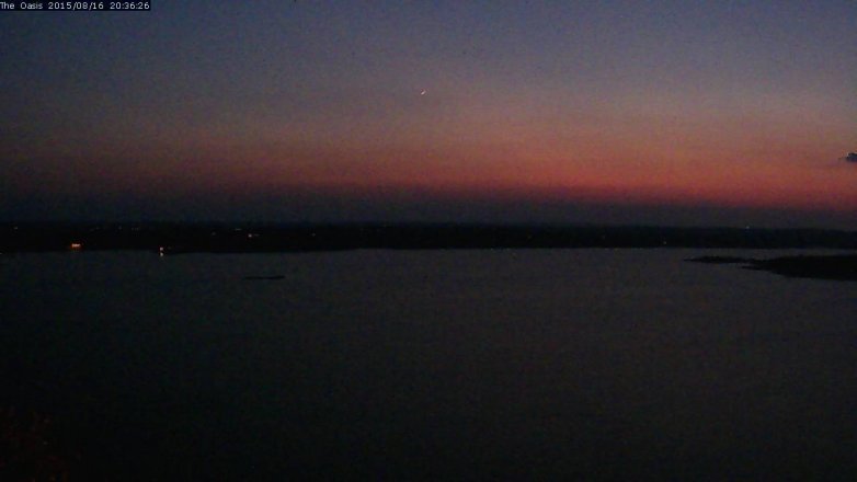 Lake Travis webcam, August 16, 2015 7:45 PM CT