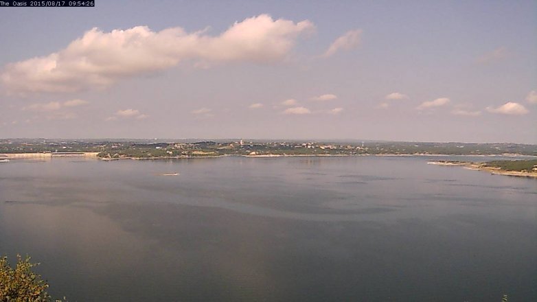 Lake Travis webcam, August 17, 2015 9:00 AM CT