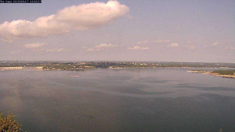 Lake Travis webcam, August 17, 2015 9:05 AM CT
