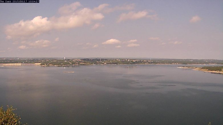 Lake Travis webcam, August 17, 2015 9:10 AM CT