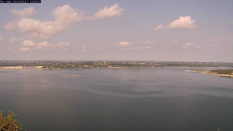 Lake Travis webcam, August 17, 2015 9:15 AM CT