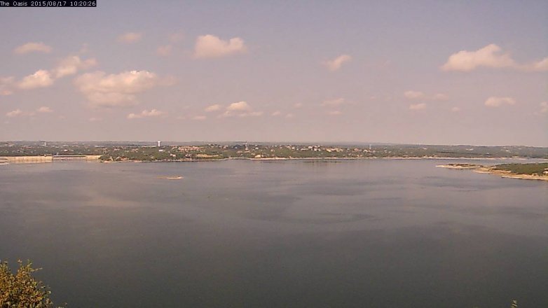 Lake Travis webcam, August 17, 2015 9:25 AM CT