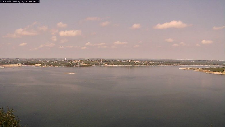 Lake Travis webcam, August 17, 2015 9:30 AM CT