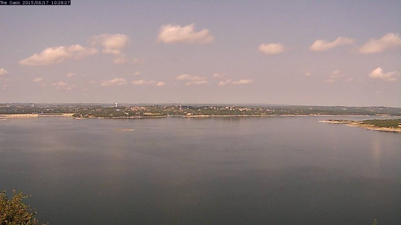 Lake Travis webcam, August 17, 2015 9:35 AM CT