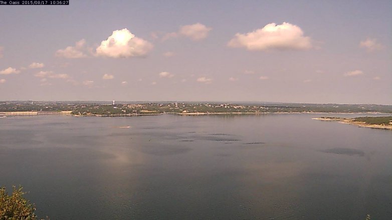 Lake Travis webcam, August 17, 2015 9:40 AM CT