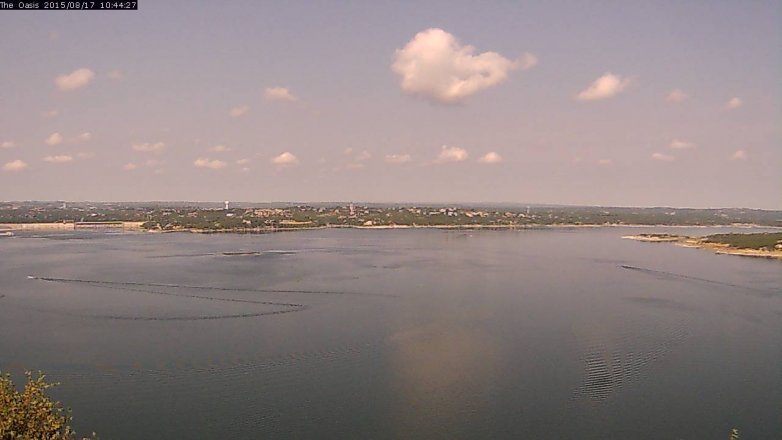 Lake Travis webcam, August 17, 2015 9:50 AM CT
