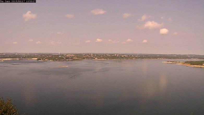 Lake Travis webcam, August 17, 2015 9:55 AM CT
