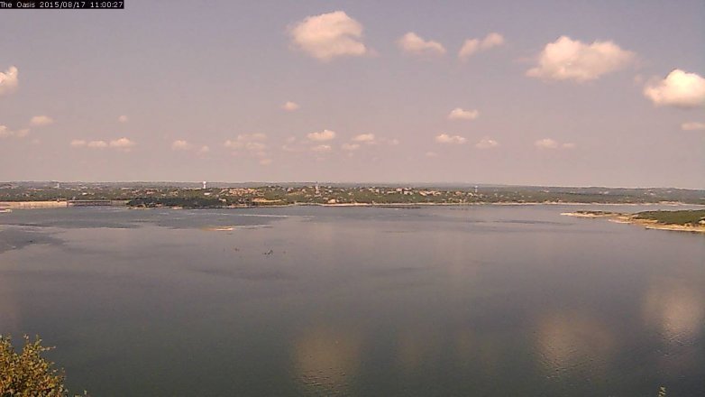 Lake Travis webcam, August 17, 2015 10:05 AM CT