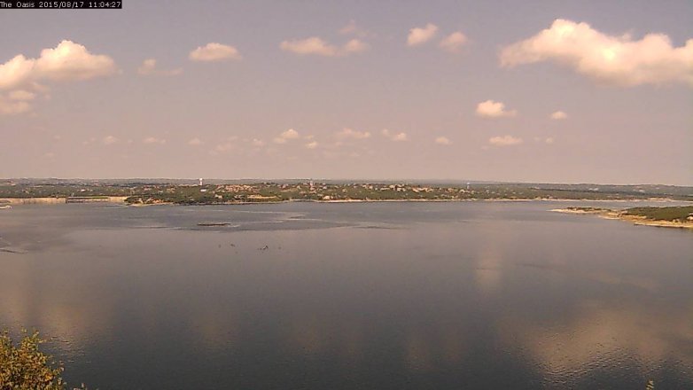 Lake Travis webcam, August 17, 2015 10:10 AM CT