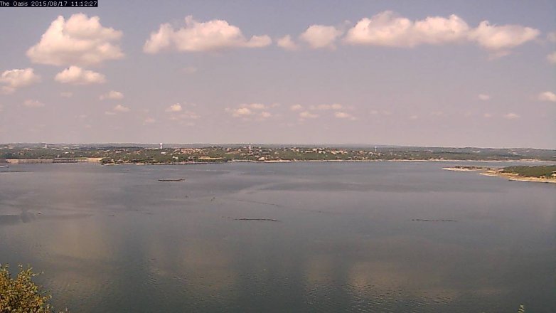 Lake Travis webcam, August 17, 2015 10:20 AM CT
