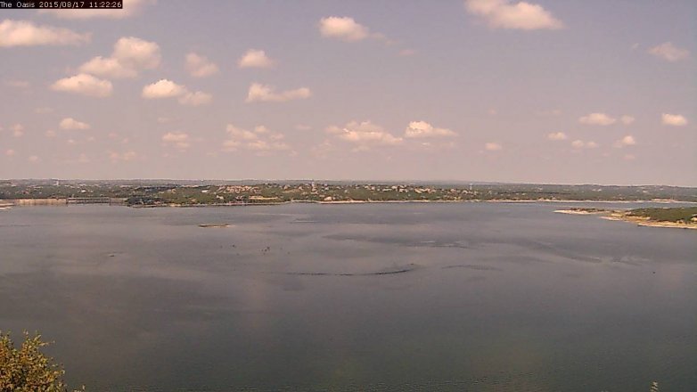 Lake Travis webcam, August 17, 2015 10:30 AM CT